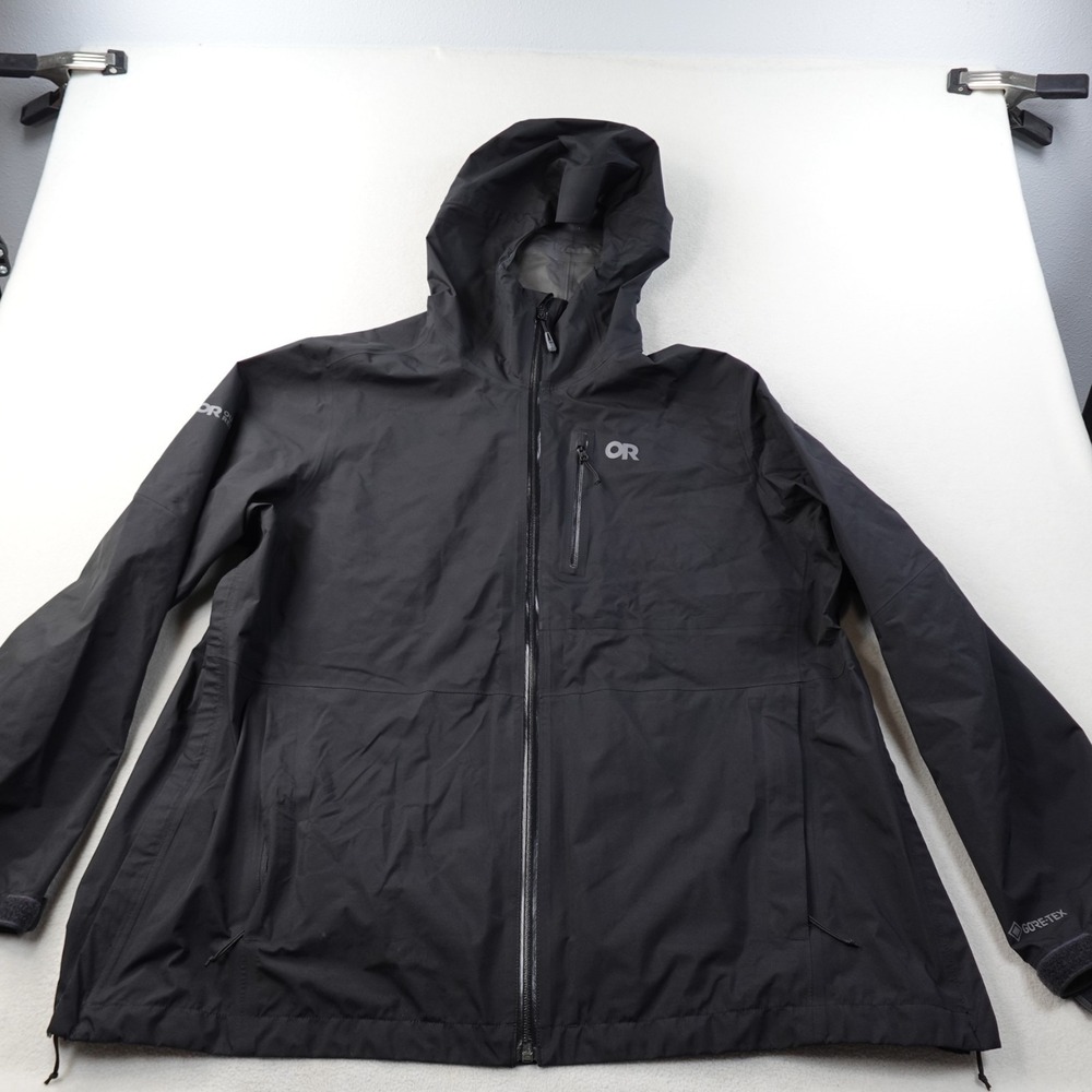 Outdoor Research Aspire II Gore-Tex Rain Jacket Womens 2XL Black Full Zip Hooded